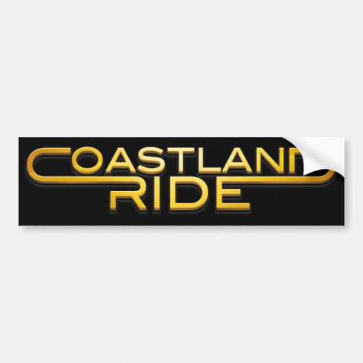 Coastland Ride - Name logo Bumpersticker (Voorkant)