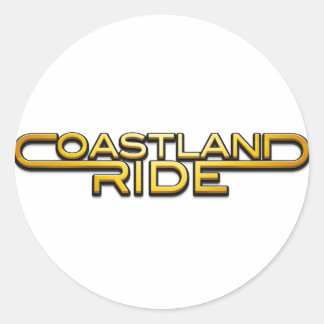 Coastland Ride - name logo Ronde Sticker