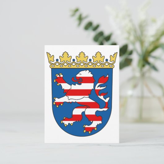 Coat arms Hesse Official Heraldry Symbol Duitsland Briefkaart (Staand voorkant)
