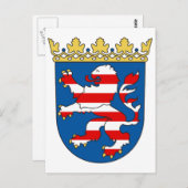 Coat arms Hesse Official Heraldry Symbol Duitsland Briefkaart (Voorkant / Achterkant)