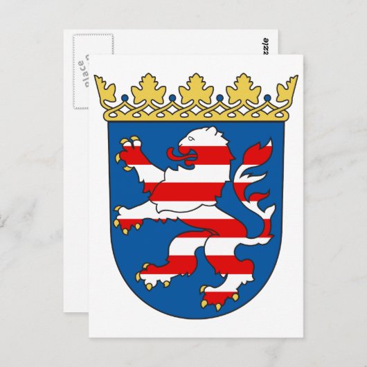Coat arms Hesse Official Heraldry Symbol Duitsland Briefkaart (Voorkant / Achterkant)