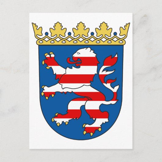 Coat arms Hesse Official Heraldry Symbol Duitsland Briefkaart (Voorkant)
