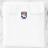 Coat arms Hesse Officieel heraldiek symbool Duitsl Ronde Sticker (Tas)