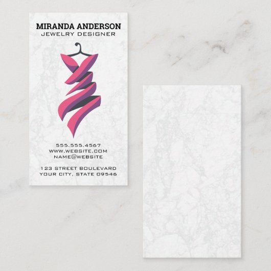 Coat Hanger en Mode Dress Visitekaartje (Voorkant / Achterkant)