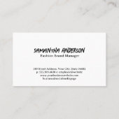 Coat Hanger Mode Logo | Denim Blue Jeans Visitekaartje (Achterkant)