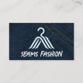 Coat Hanger Mode Logo | Denim Blue Jeans Visitekaartje (Voorkant)