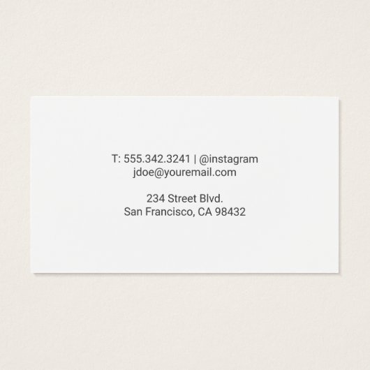 Coat Hangers Visitekaartje (Achterkant)