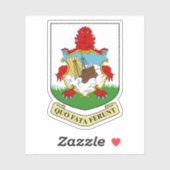 Coat of arms of Bermuda,British Overseas Territory Sticker (Vel)