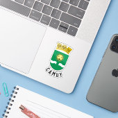 Coat of Arms of Camuy, Puerto Rico Sticker (Laptop met iPhone)