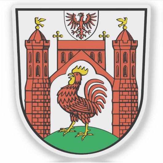 Coat of arms of Frankfurt an der Oder, Germany Sticker (Voorkant)