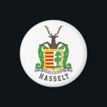 Coat of Arms of Hasselt, Belgium Magneet<br><div class="desc">Hasselt is a Belgian city and municipality, and capital and largest city of the province of Limburg in the Flemish Region of Belgium. The Hasselt municipality includes the original city of Hasselt, plus the old communes of Sint-Lambrechts-Herk, Wimmertingen, Kermt, Spalbeek, Kuringen, Stokrooie, Stevoort and Runkst, as well as the hamlets...</div>