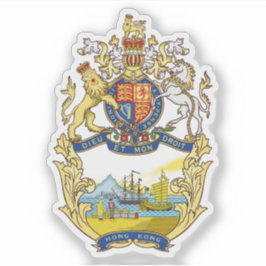Coat of arms of Hong Kong (1843–1959) Sticker