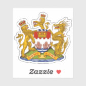 Coat of arms of Hong Kong (1995-1997) Sticker (Vel)