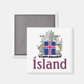 Coat of Arms of Iceland Magneet (Voorkant / Achterkant)