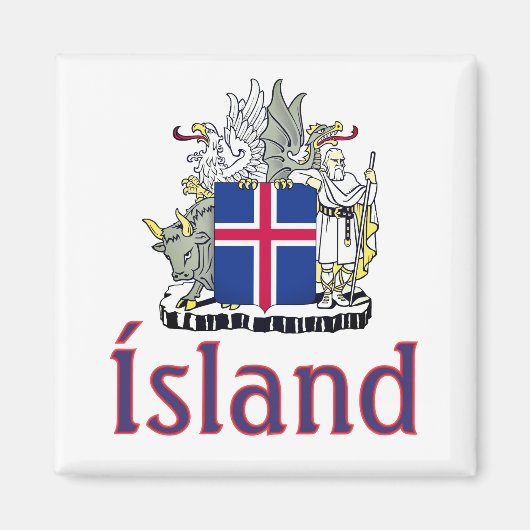 Coat of Arms of Iceland Magneet (Voorkant)