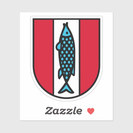 Coat of arms of Kaiserslautern, Germany Sticker (Vel)