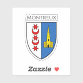 Coat of arms of Montreux, Switzerland Sticker (Vel)