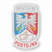Coat of Arms of Postojna, Slovenia Sticker (Voorkant)