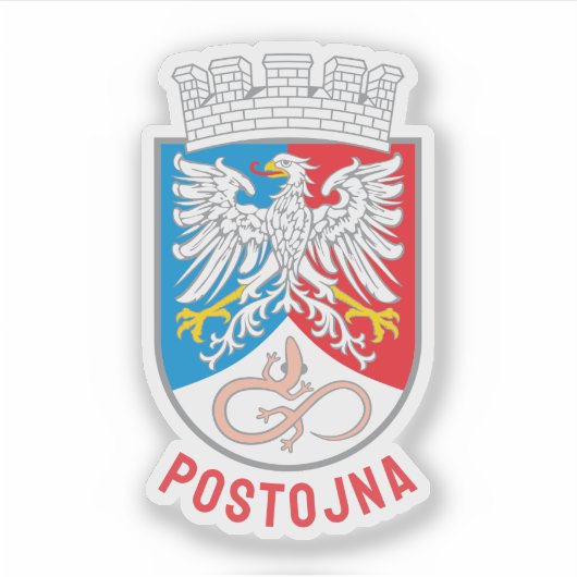 Coat of Arms of Postojna, Slovenia Sticker (Voorkant)