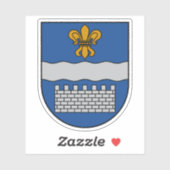 Coat of arms of the city of Daugavpils, Latvia Sticker (Vel)