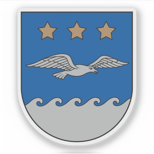 Coat of arms of the city of Jūrmala, Latvia Sticker (Voorkant)