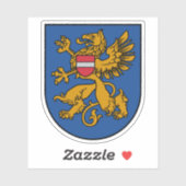 Coat of arms of the city of Rēzekne, Latvia Sticker (Vel)