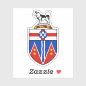 Coat of arms of the Yukon province, Canada Sticker (Vel)
