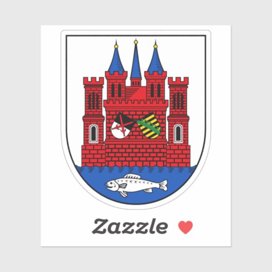 Coat of arms of Wittenberg, Germany Sticker (Vel)