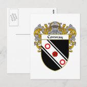 Coat of Arms van Conway (gemanteld) Briefkaart (Voorkant / Achterkant)