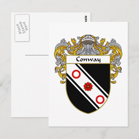 Coat of Arms van Conway (gemanteld) Briefkaart (Voorkant / Achterkant)