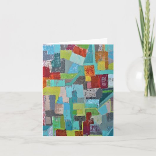 Coat van Vele Kleuren Blank Notecard Kaart (Voorkant)