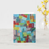Coat van Vele Kleuren Blank Notecard Kaart (Gele Bloem)