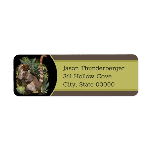 Coatamundi of White Nosed Coati Etiket (Voorkant)