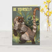 Coatamundi of White Nosed Coati Kaart (Gele Bloem)