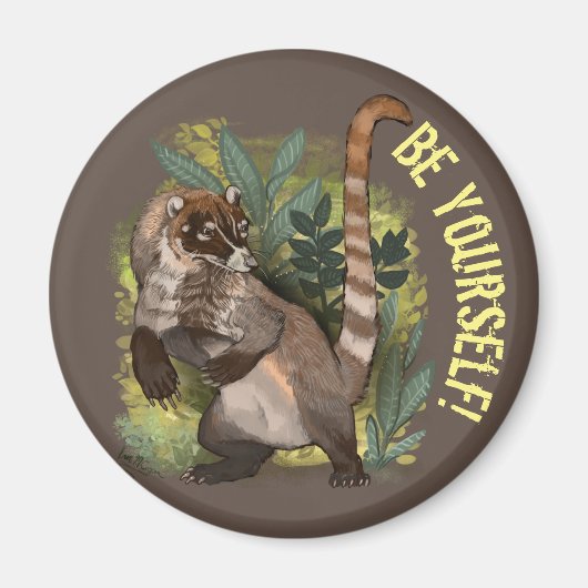 Coatamundi of White Nosed Coati Magneet (Voorkant)