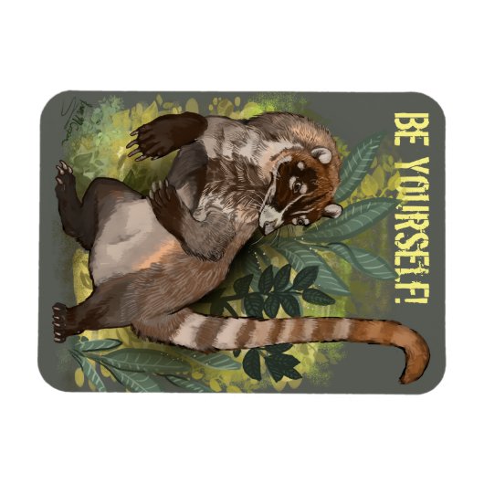 Coatamundi of White Nosed Coati Magneet (Horizontaal)