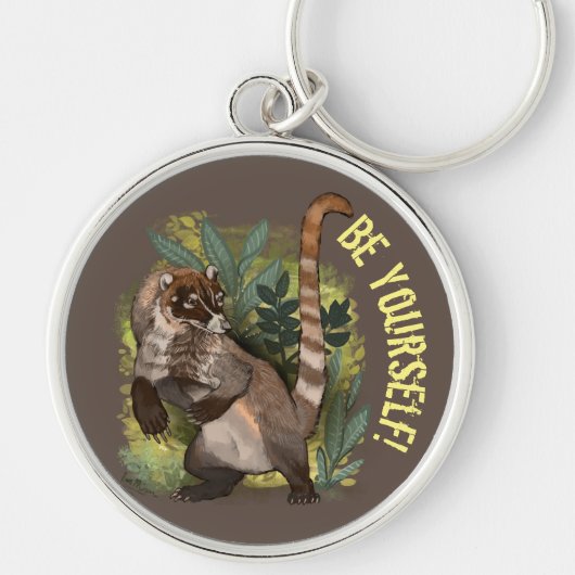 Coatamundi of White Nosed Coati Sleutelhanger (Voorkant)