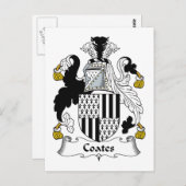 Coates Family Crest Briefkaart (Voorkant / Achterkant)