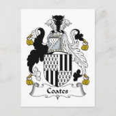Coates Family Crest Briefkaart (Voorkant)