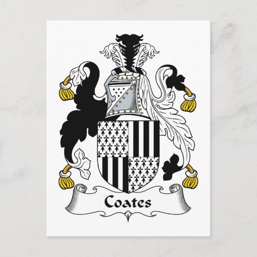 Coates Family Crest Briefkaart (Voorkant)