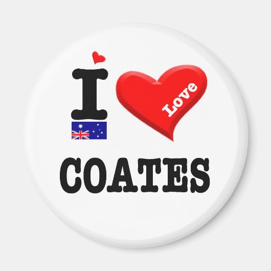 COATES - I Love Magneet (Voorkant)