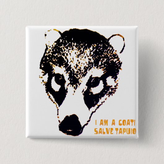 Coati-Button Vierkante Button 5,1 Cm (Voorkant)