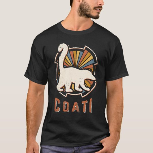 Coati Klassieke Retro Animal Love T-shirt (Voorkant)