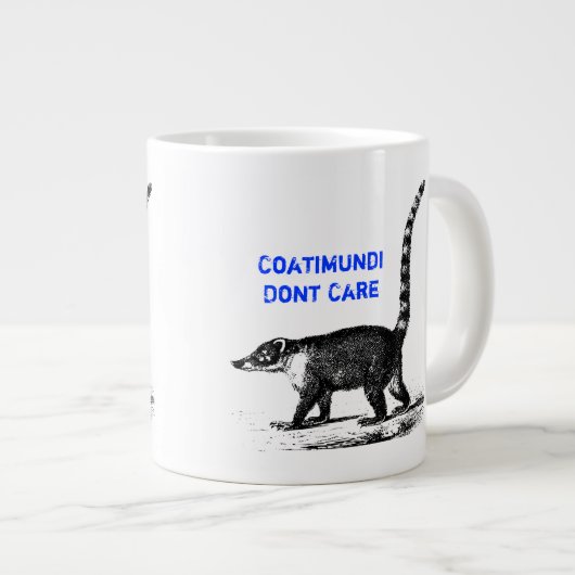 Coatimundi Dont Care Design Grote Koffiekop (Voorkant rechts)