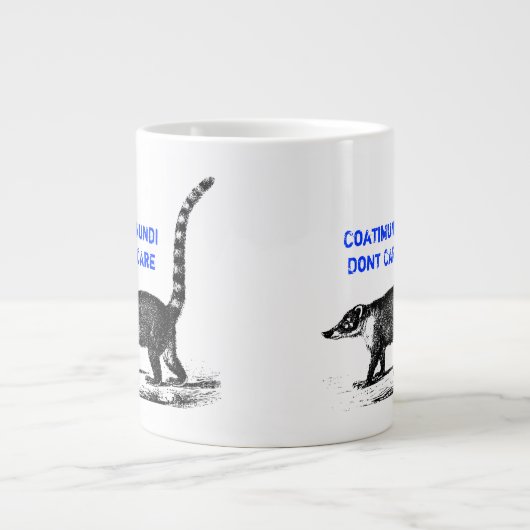 Coatimundi Dont Care Design Grote Koffiekop (Voorkant)