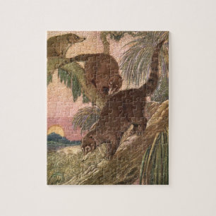 Coatimundi door Louis Sargent, Vintage Wild Animal Legpuzzel