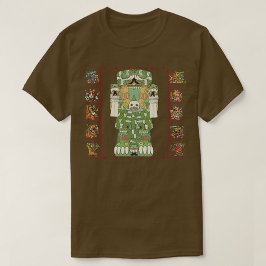 Coatlicue Aztec Moeder van goden Vruchtbaarheid go T-shirt (Design voorkant)