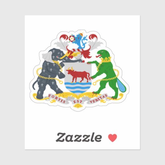 Coats of arms of the city of Oxford, England Sticker (Vel)