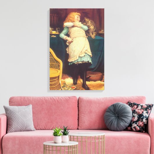 Coaxing Beter dan Teasing Charles Burton Barber Canvas Afdruk (Insitu (Woonkamer))