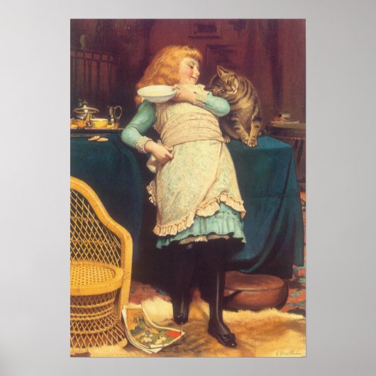 Coaxing Beter dan Teasing Charles Burton Barber Poster (Voorkant)